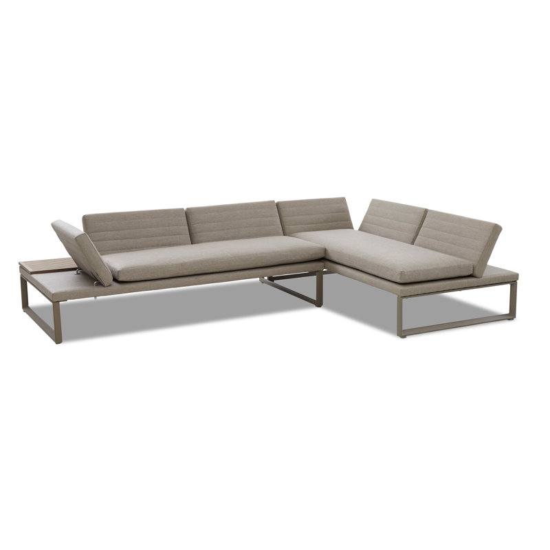 Brayden Studio Hetton Patio Sectional with Sunbrella Cushions Wayfair